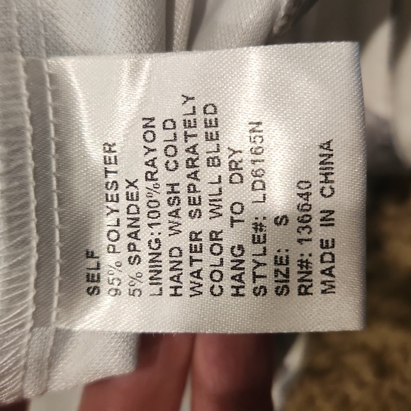 Black and white floral spaghetti trap formal dress by L'ATISTE - Picture 10 of 11